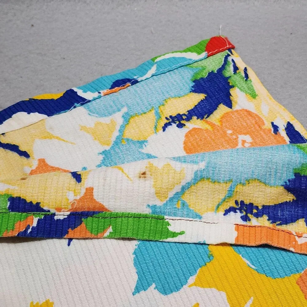 Fabric Material Retro Boho Bold Bright Floral Print 82